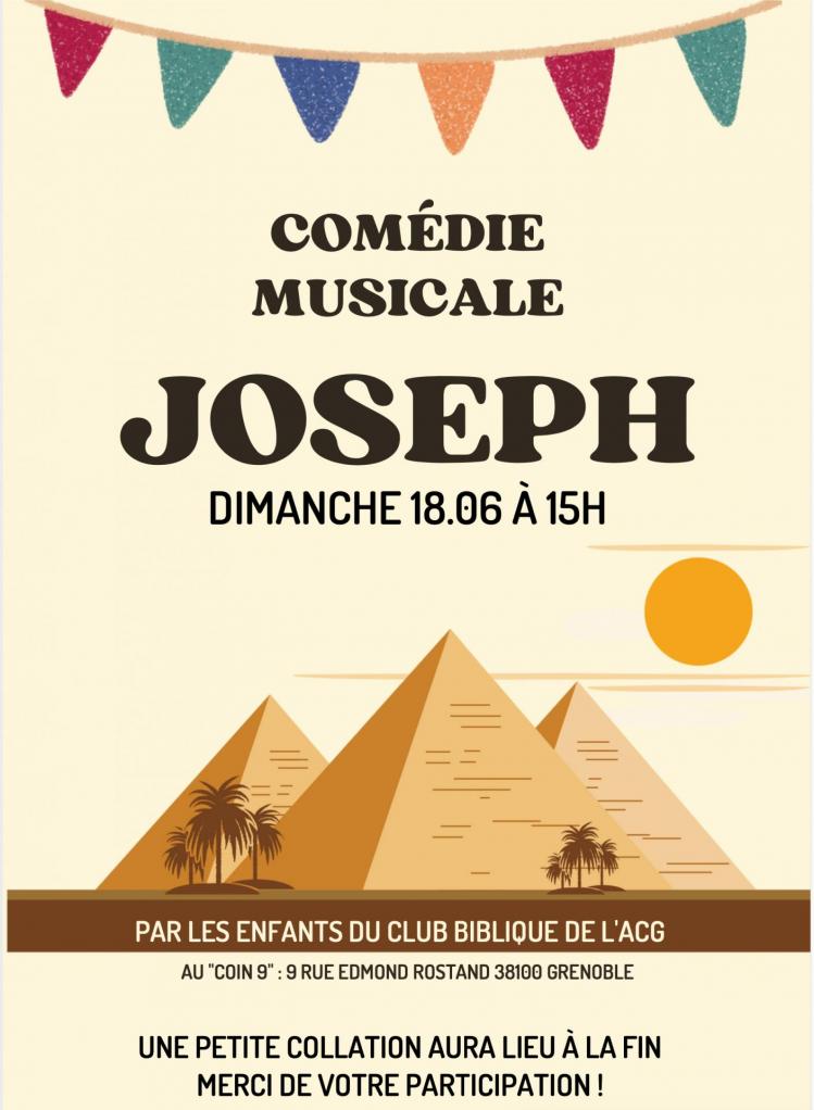 Flyer come die musicale joseph
